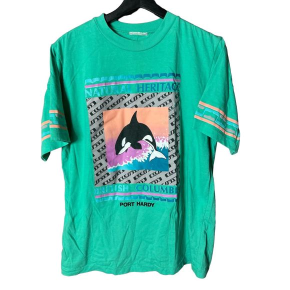 VTG British Columbia Orca T Shirt Large - Picture 1 of 3